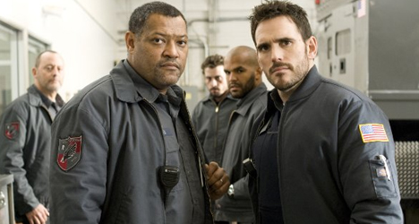 Laurence Fishburne and Matt Dillon lead a team of armored truck security guards in a heist in "Armored."