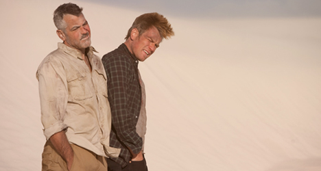 George Clooney and Ewan McGregor star in "Men Who Stare At Goats."