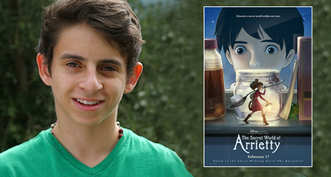 Moises Arias lends his voice to the character Spiller in the U.S. version of "The Secret World of Arrietty."