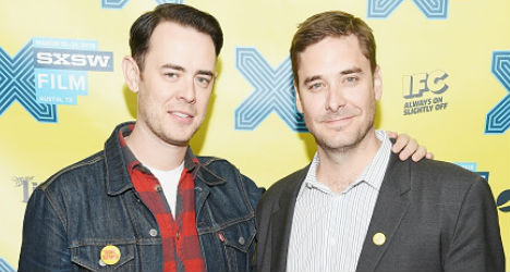 Director Colin Hanks and producer Sean Stuart at the premiere for "All Things Must Pass" at SXSW.