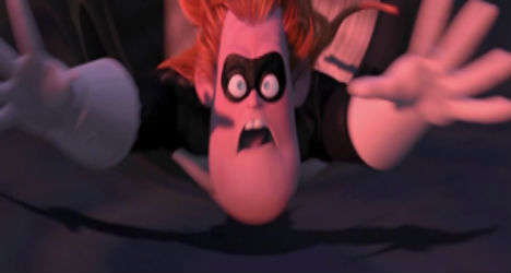 In The Incredibles, Syndrome gets sucked in by a plane engine.